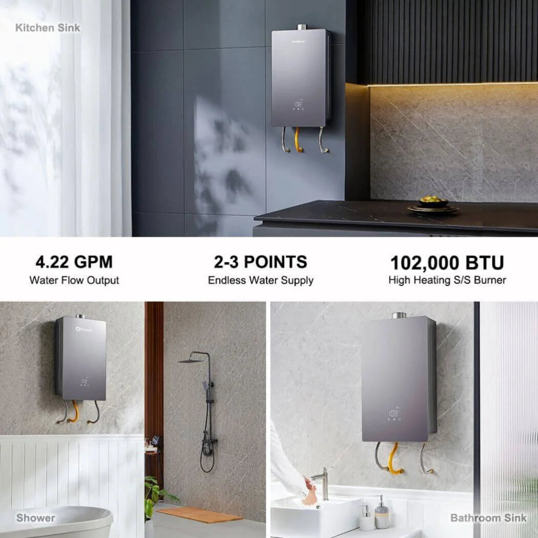 Praxore 4.22 GPM Indoor Tankless Hot Water Heater
